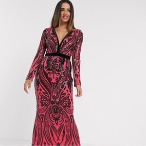 Godiva long sleeve gown